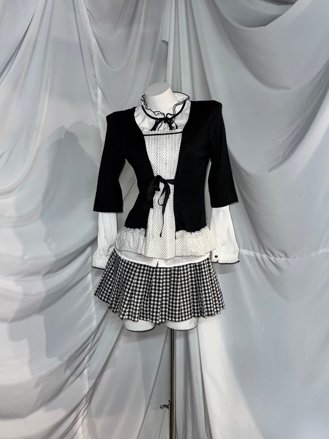 리즈리사 무채색 공겜여주깔 프레피 코디세트  상품이미지4