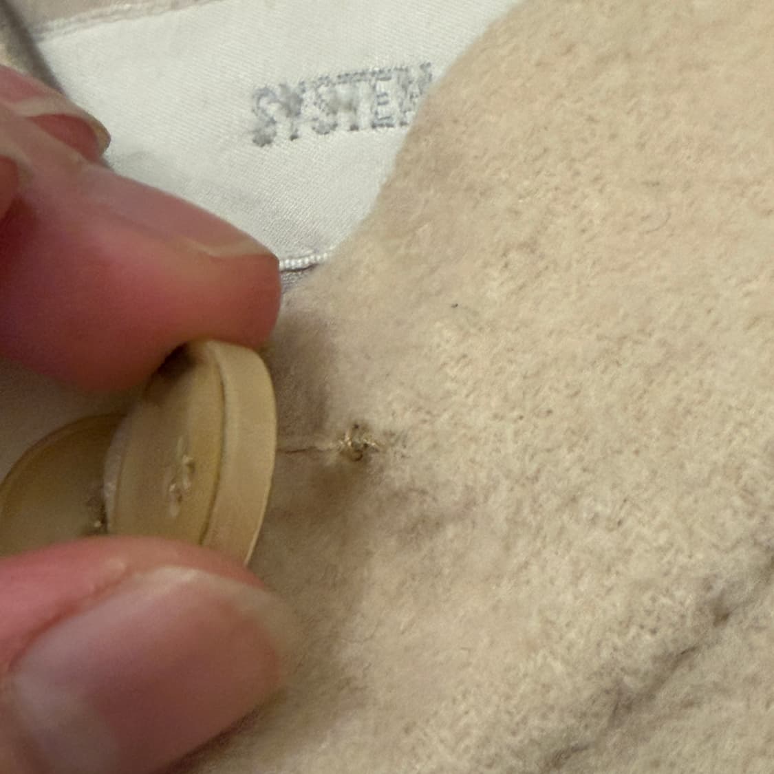 SYSTEM 한섬 시스템 울100% 자켓 S 아이보리 상품이미지3