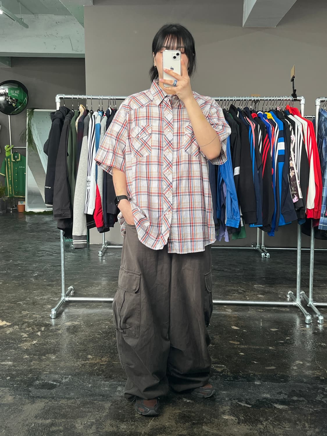 랭글러 웨스턴 체크 반팔 셔츠  상품이미지4