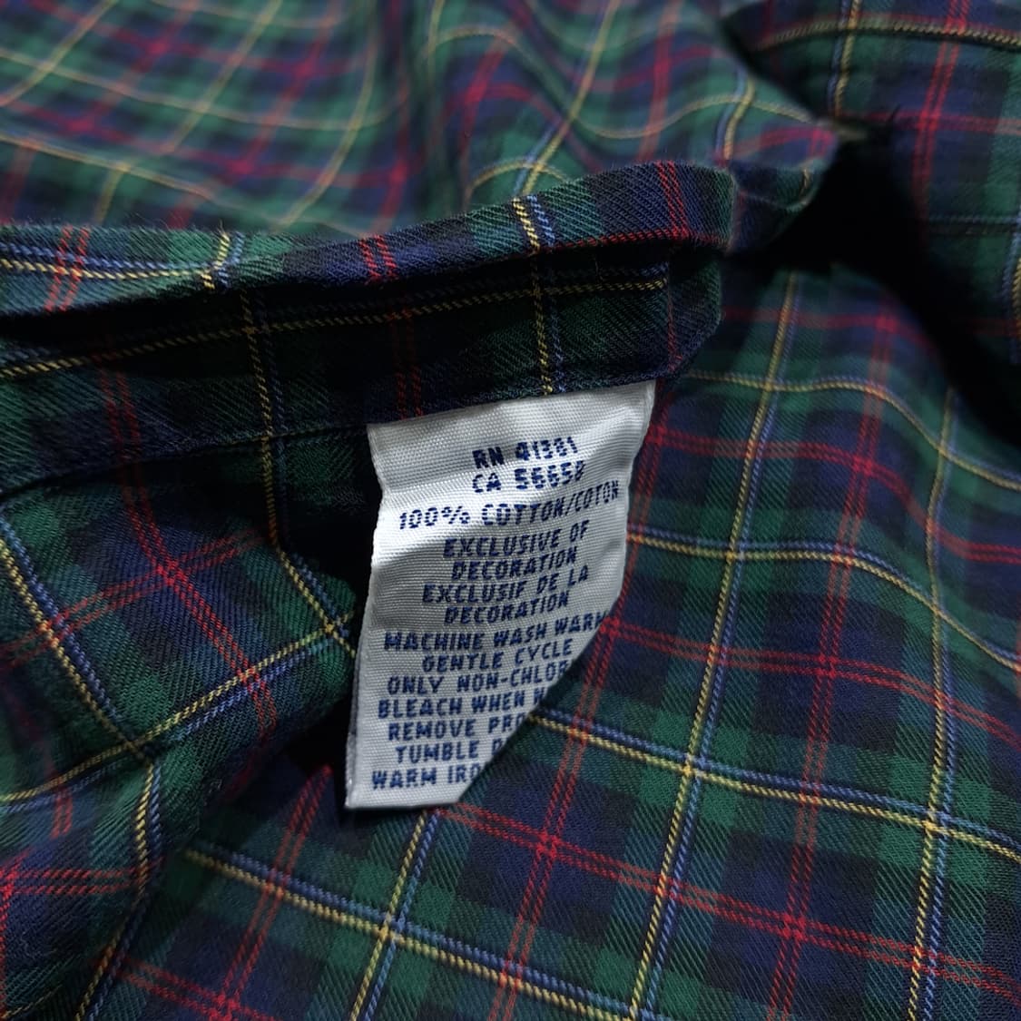 CL578 2XL 폴로 00s 모던 블랙워치 타탄체크 셔츠 남방 상품이미지5