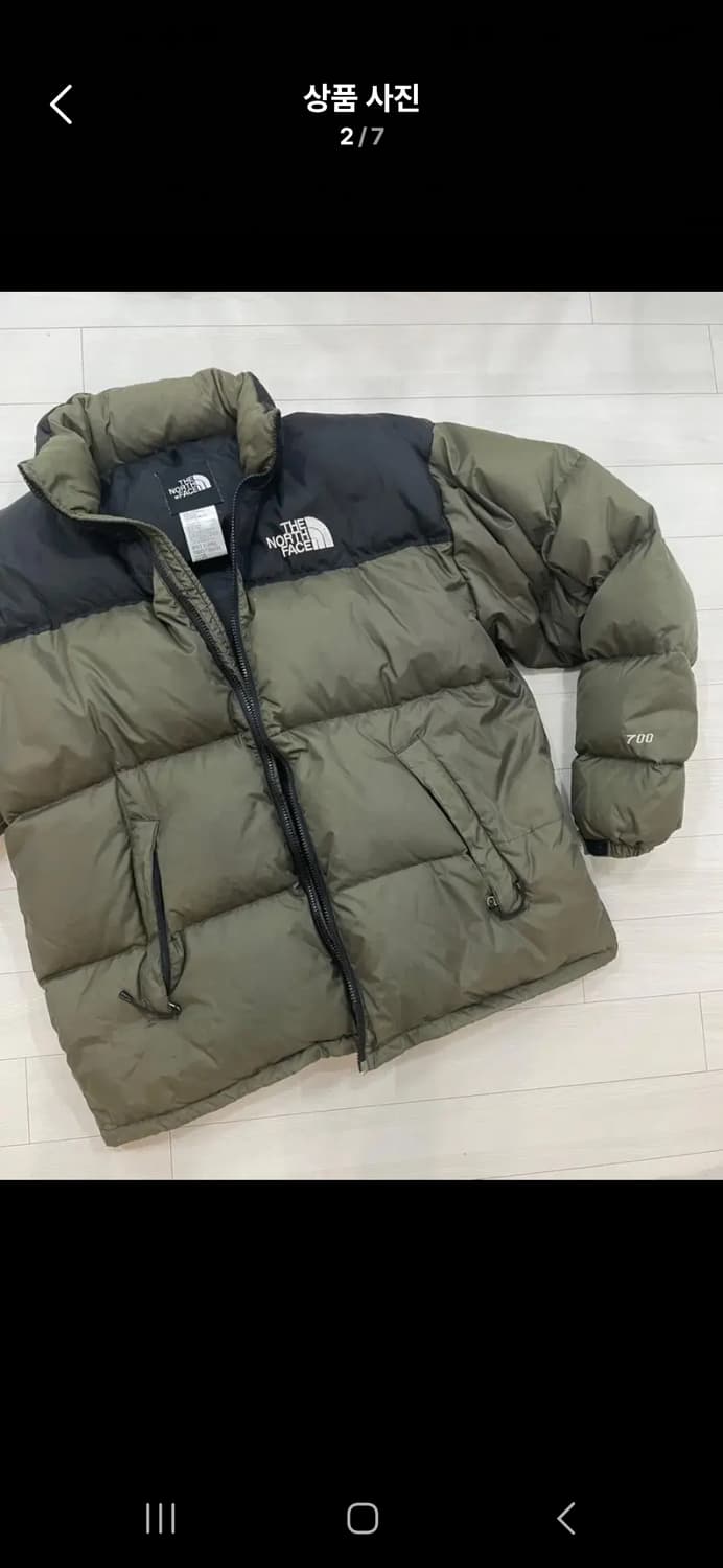 노스페이스 중앙 백로고 눕시 올리브 700 구형 상품이미지2