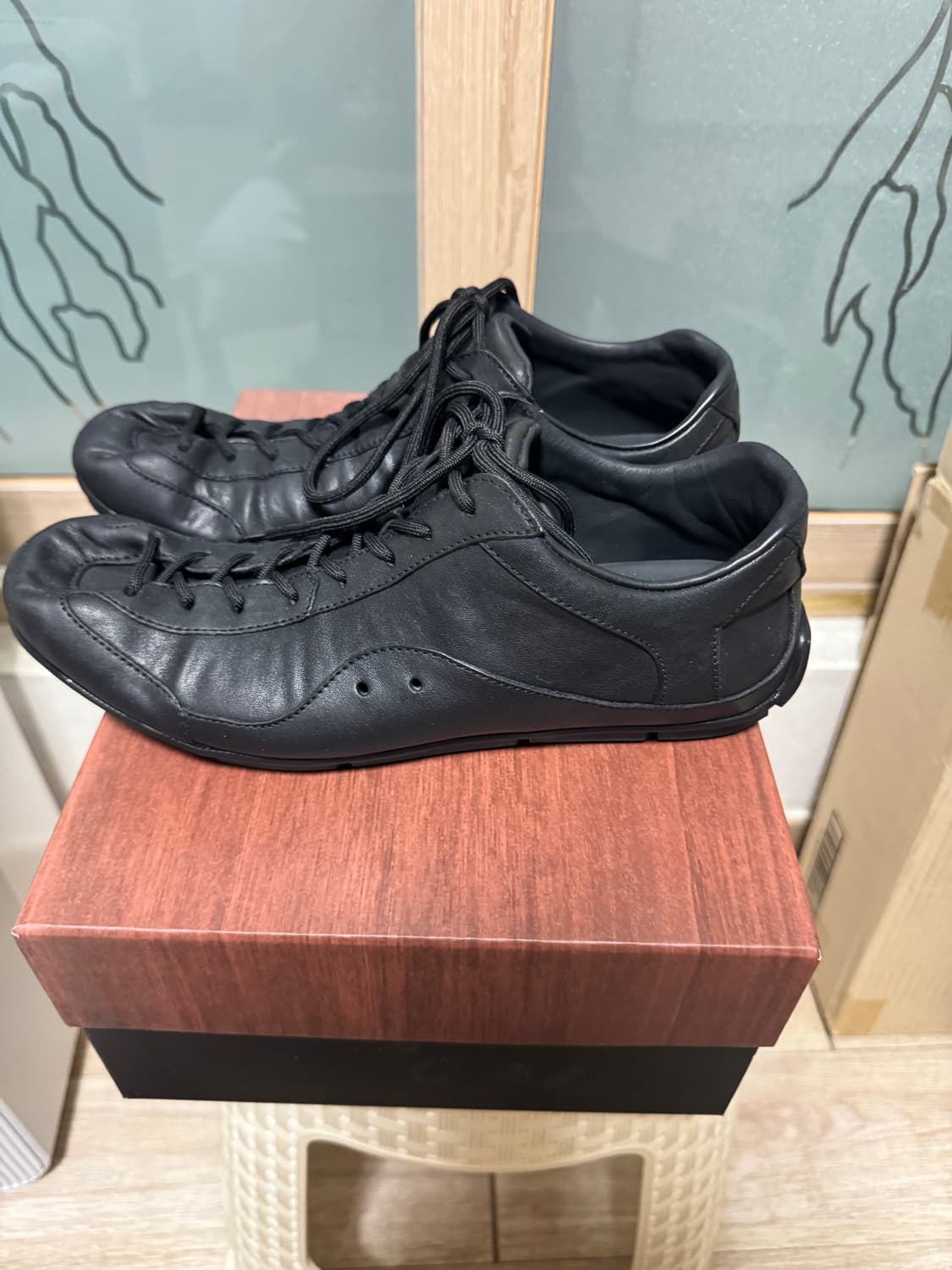 [270] 로맨틱무브 보울러 스니커즈 R25M200 워싱 블랙 상품이미지2