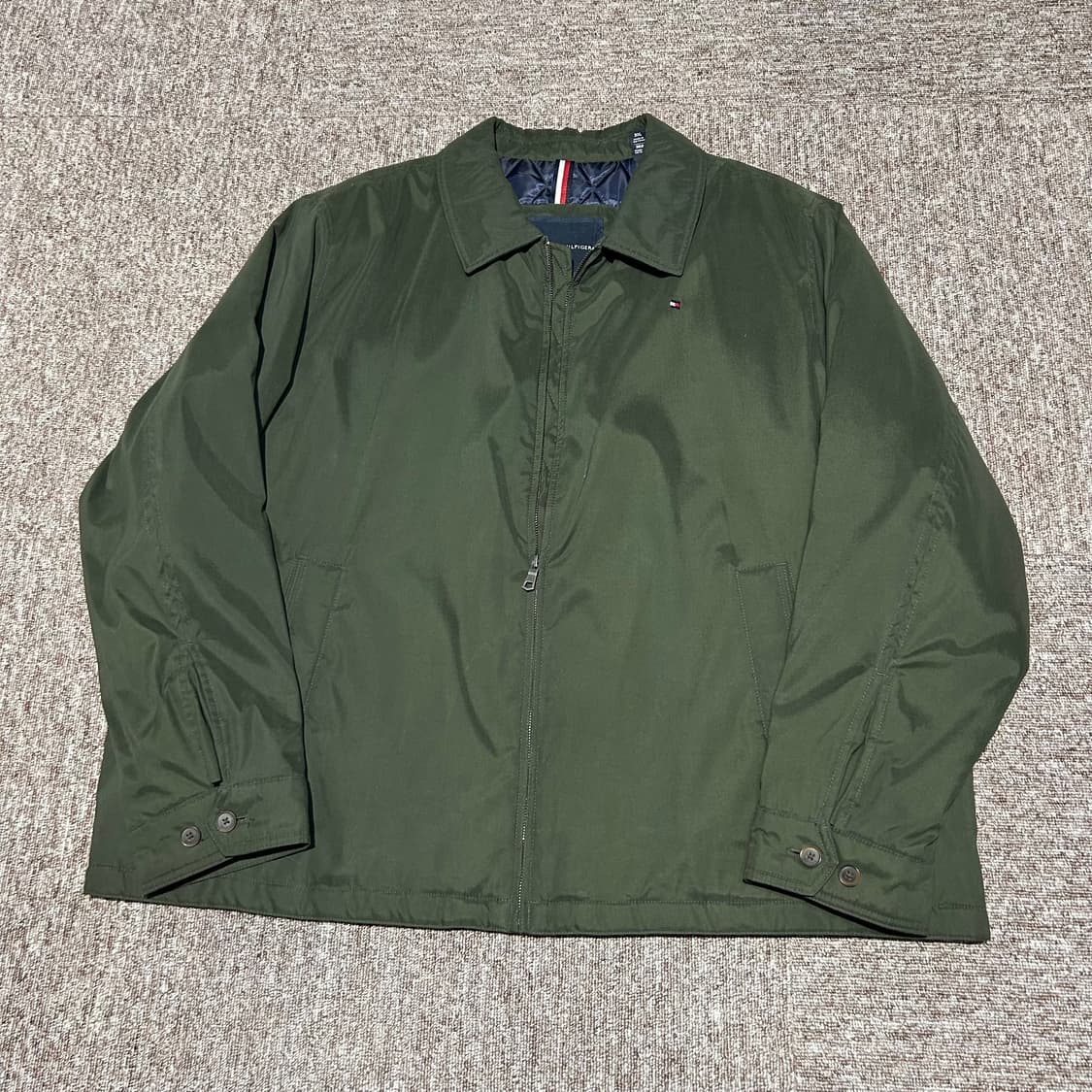 XXXL) 타미힐피거 올리브 안감퀄팅 자켓 빅사이즈 상품이미지1