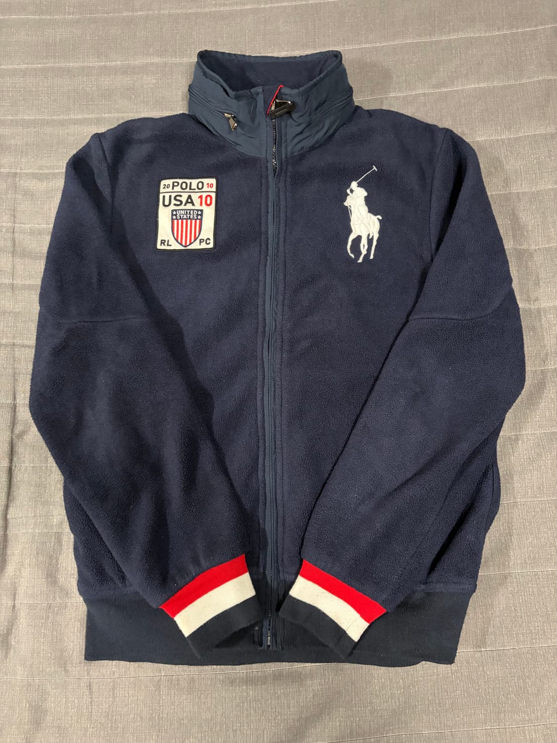 대장급)폴로 빅포니 치프키프 usa 성조기 후드 플리스 집업 상품이미지2