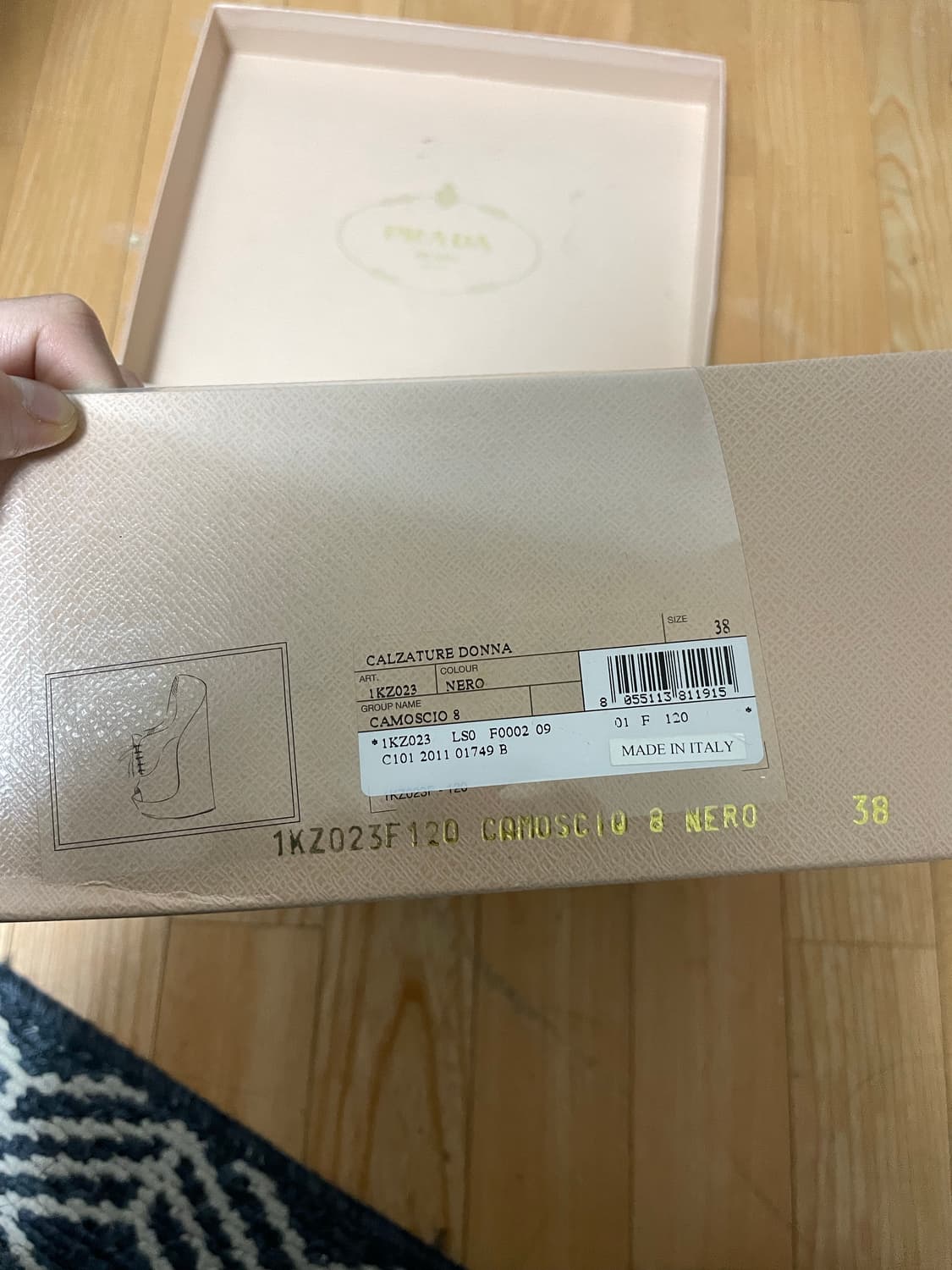 프라다(PRADA) 스웨이드 오픈토 웨지힐 – 38사이즈 상품이미지7