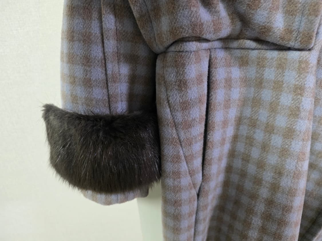 매장판 크리스찬라크르와 심플 울혼방 롱코트 여성 M 상품이미지8