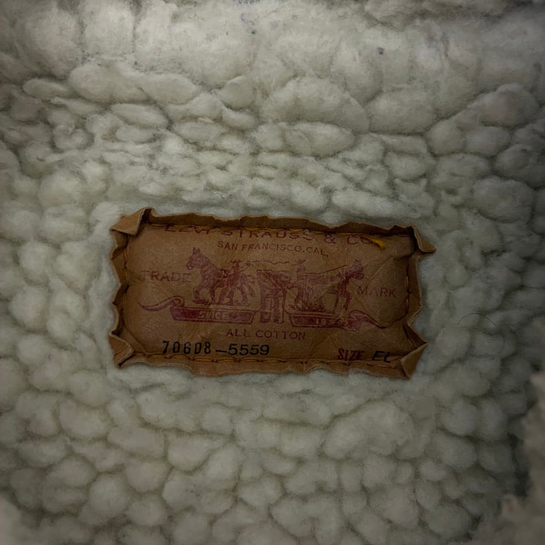 Levi's  리바이스 80,s 양털 흑청 데님 쉐르파 자켓  상품이미지7