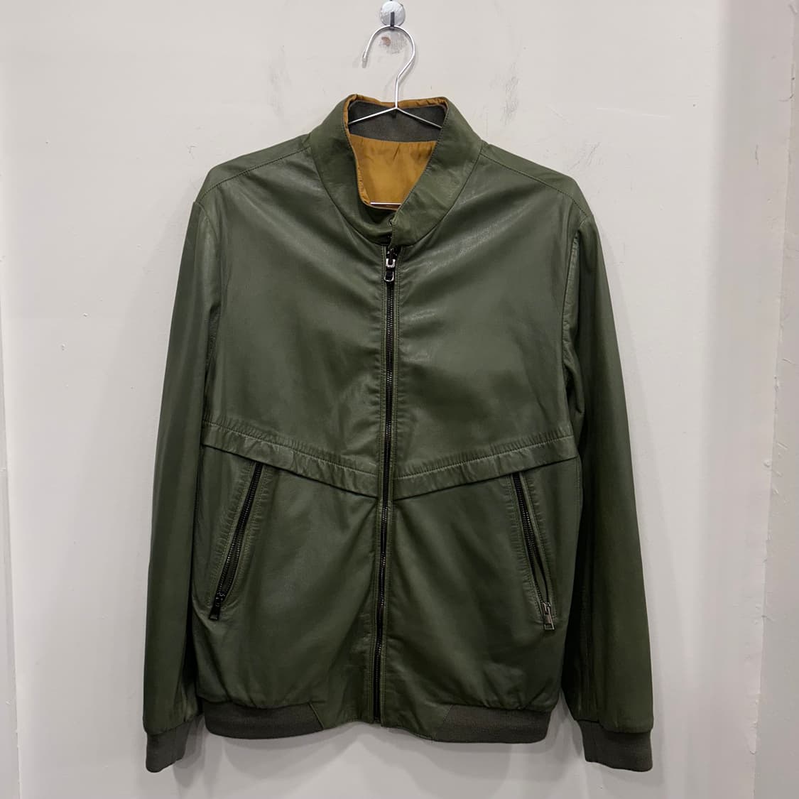 GALLOTTI 리버시블 램스킨 절개 레더자켓 상품이미지2