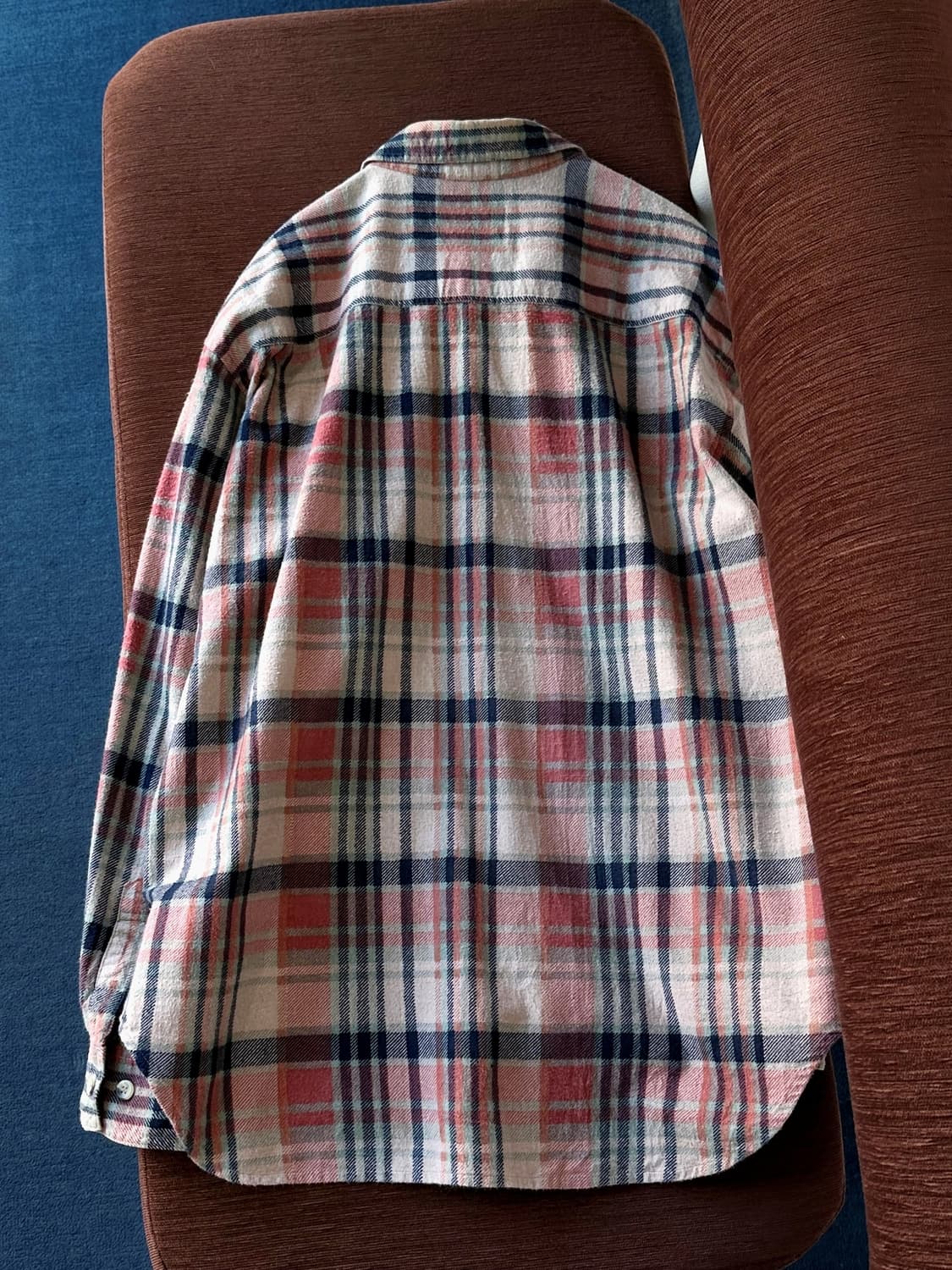 Brushed cotton nel check shirt 상품이미지5