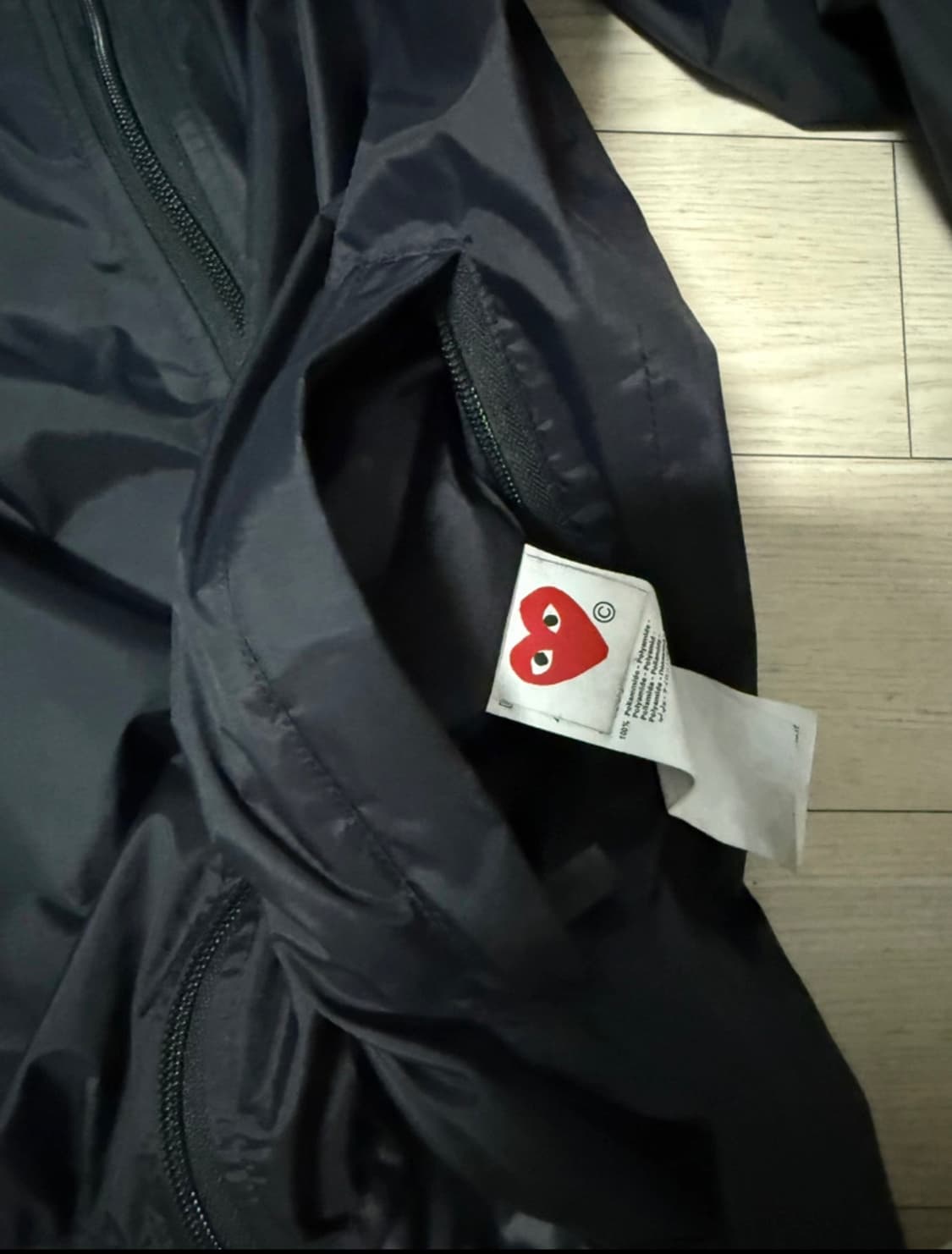 꼼데가르송x까웨 바람막이 블랙 m사이즈 상품이미지3