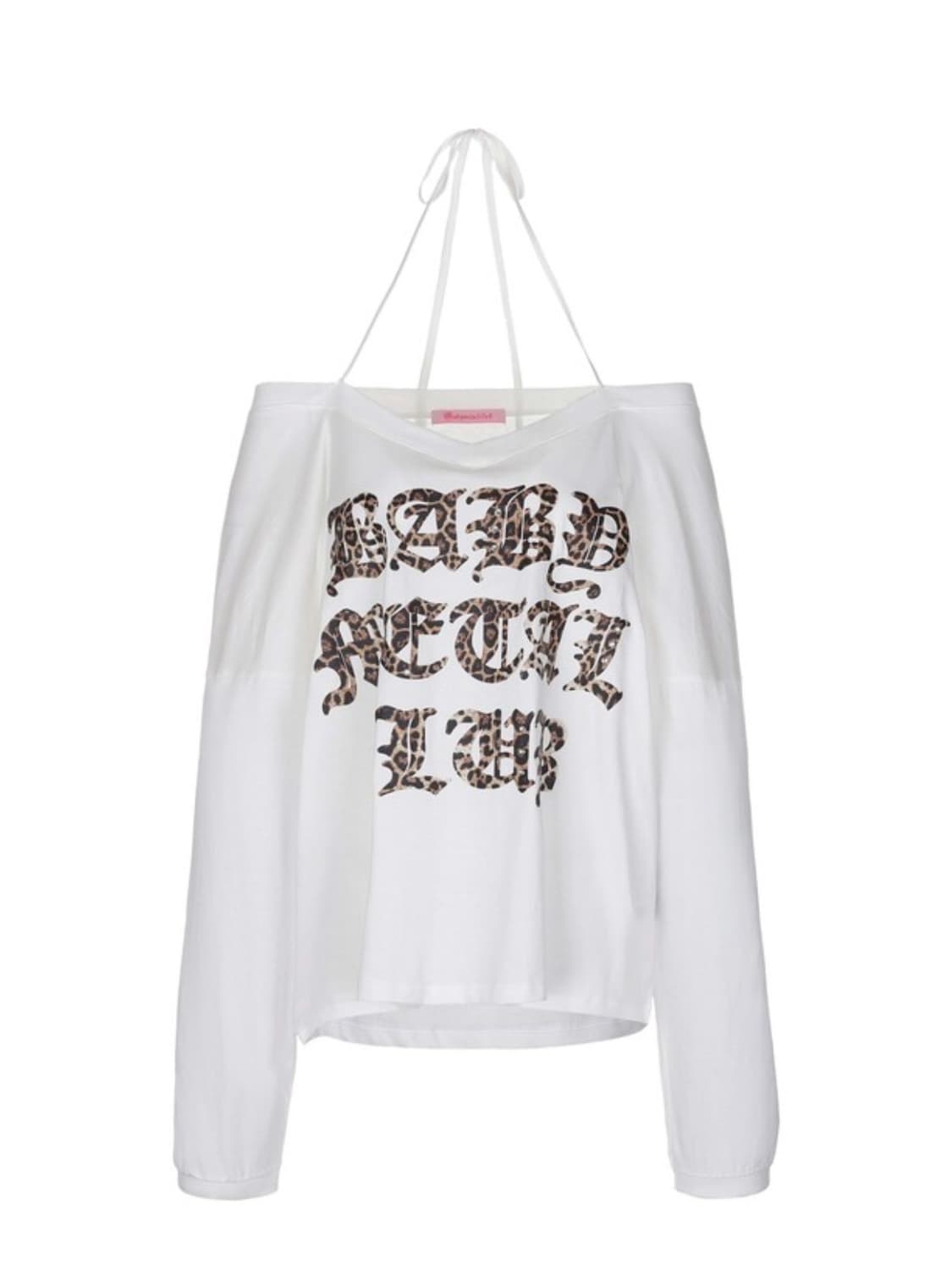 베메클 레오파드 스트링 티 화이트 베이비메탈클럽 상품이미지1