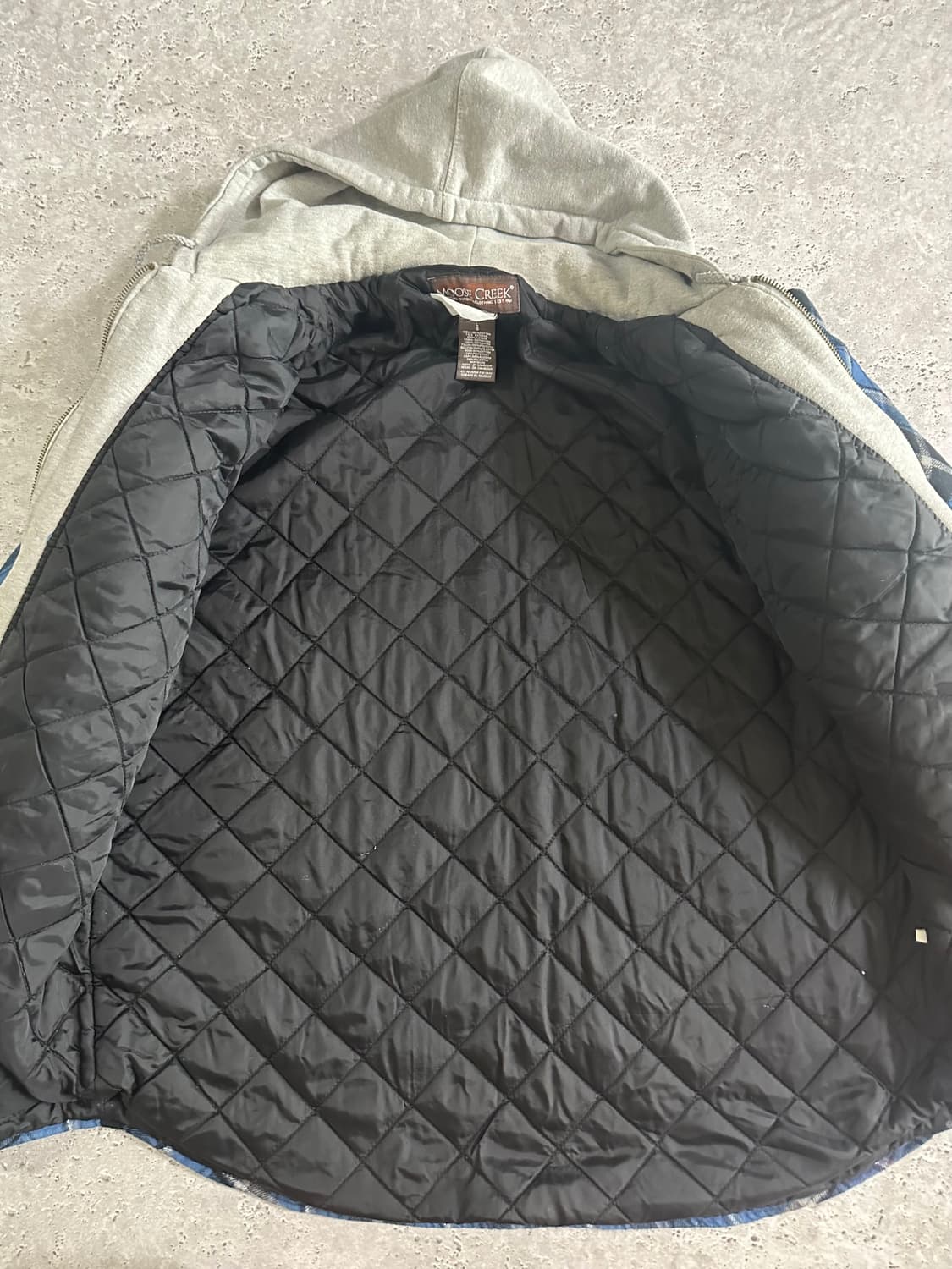 MOOSE CREEK 크릭 블루 체크 후드 셔츠 상품이미지4