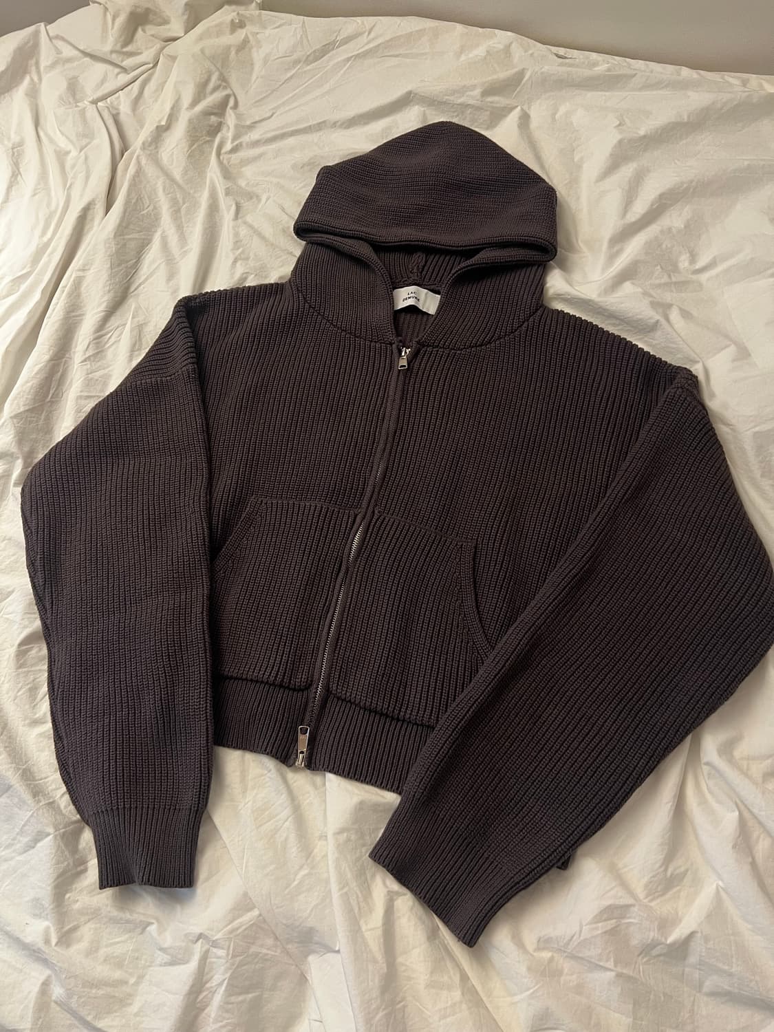 lac demure / 피셔맨 fisherman 니트 후드집업 / M 상품이미지5