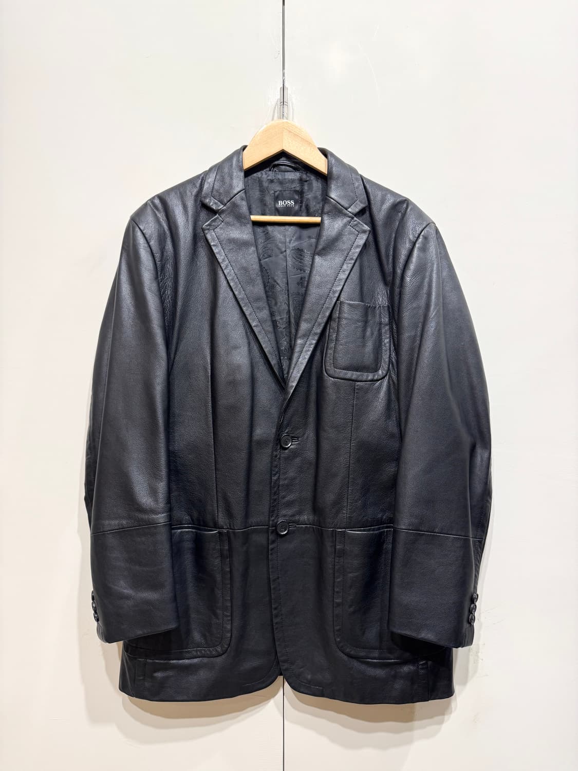 휴고 보스 램스킨 레더 블레이저 자켓 상품이미지1