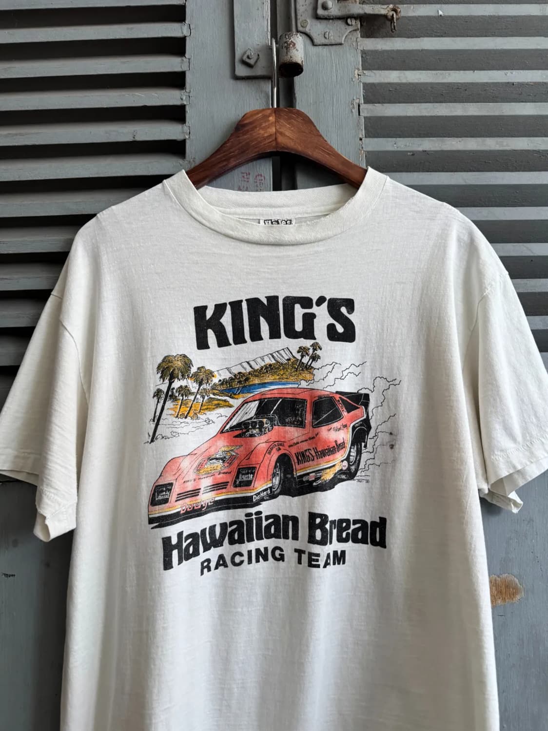 [XL]80's KING'S Hawaiian Bread 레이싱 티셔츠 상품이미지1
