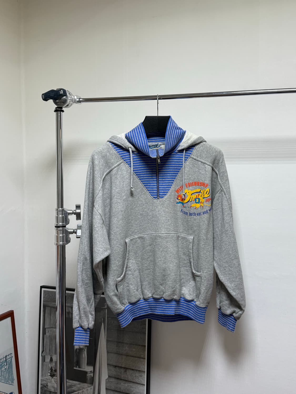 빈티지 𝗢’𝗻𝗲𝗶𝗹𝗹 후디 집업 그레이 상품이미지1