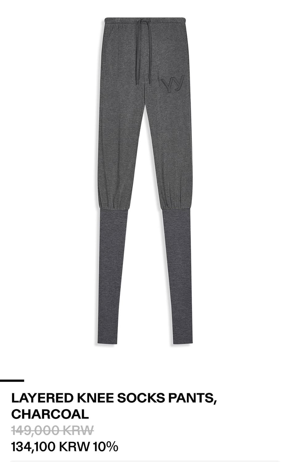 오픈와이와이 니삭스 팬츠 차콜m 상품이미지1