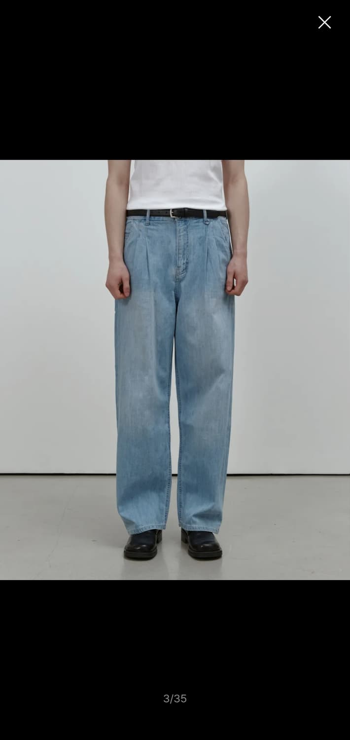 포트너스 Light Two Tuck Wide Jeans 상품이미지2