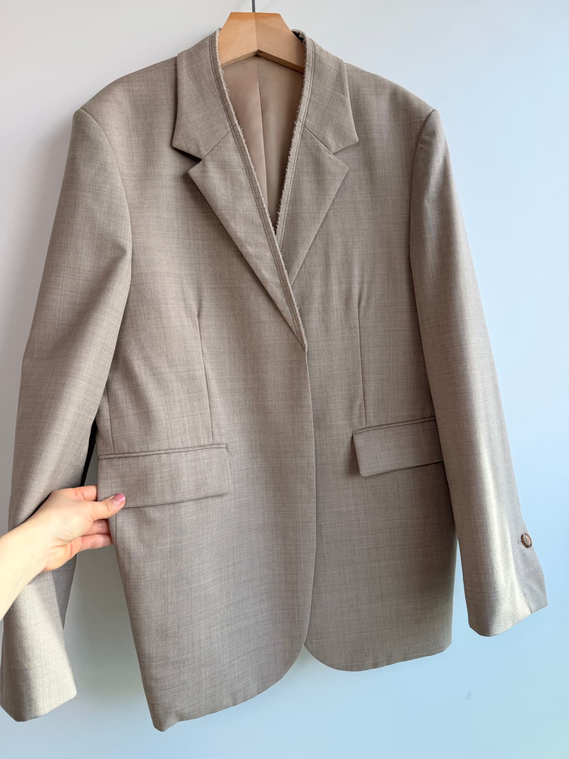 [정품] 알테(Alte) 컷오프 디테일 울 블렌드 재킷 (BEIGE) 상품이미지10