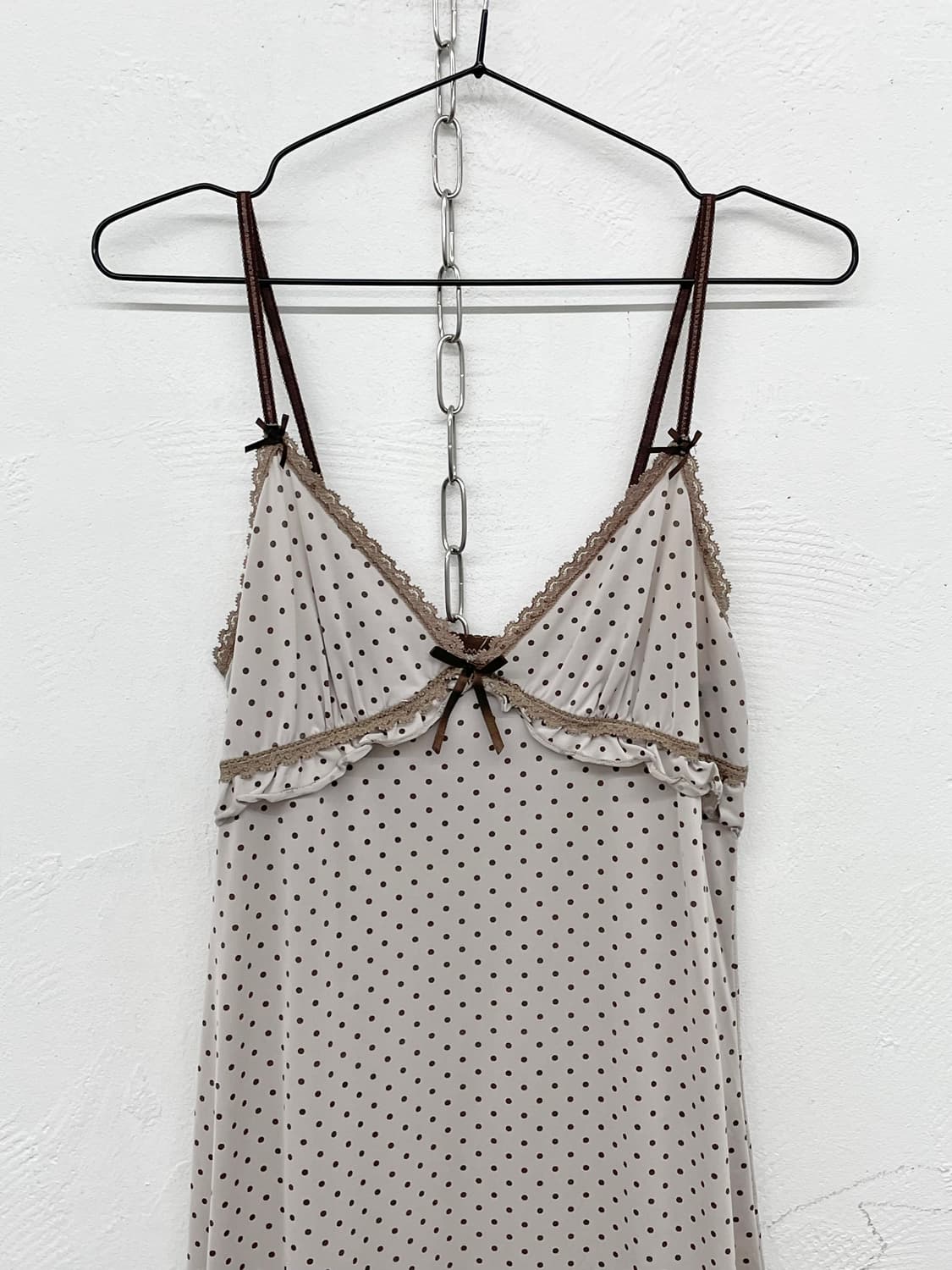 코지 라떼 도트 레이스 슬립 상품이미지5