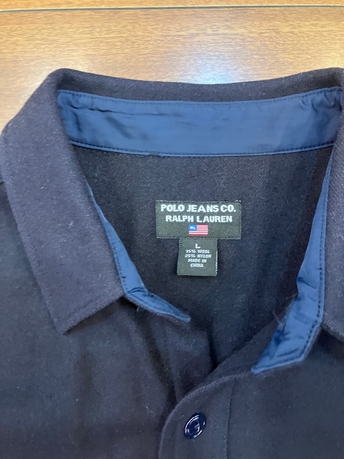 폴로 미해군 울 셔츠 자켓 L 상품이미지2