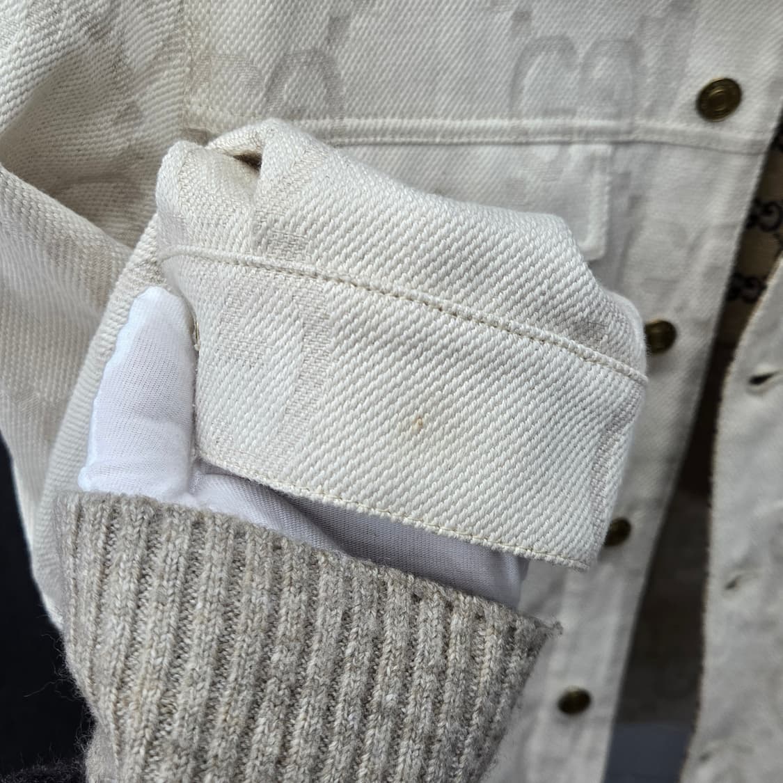 구찌 GG 맥시 자카드 데님 자켓 44 상품이미지7