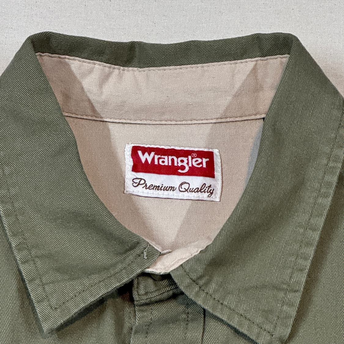 XL) Wrangler 랭글러 투포켓 워크웨어 코튼 셔츠 올리브 상품이미지4