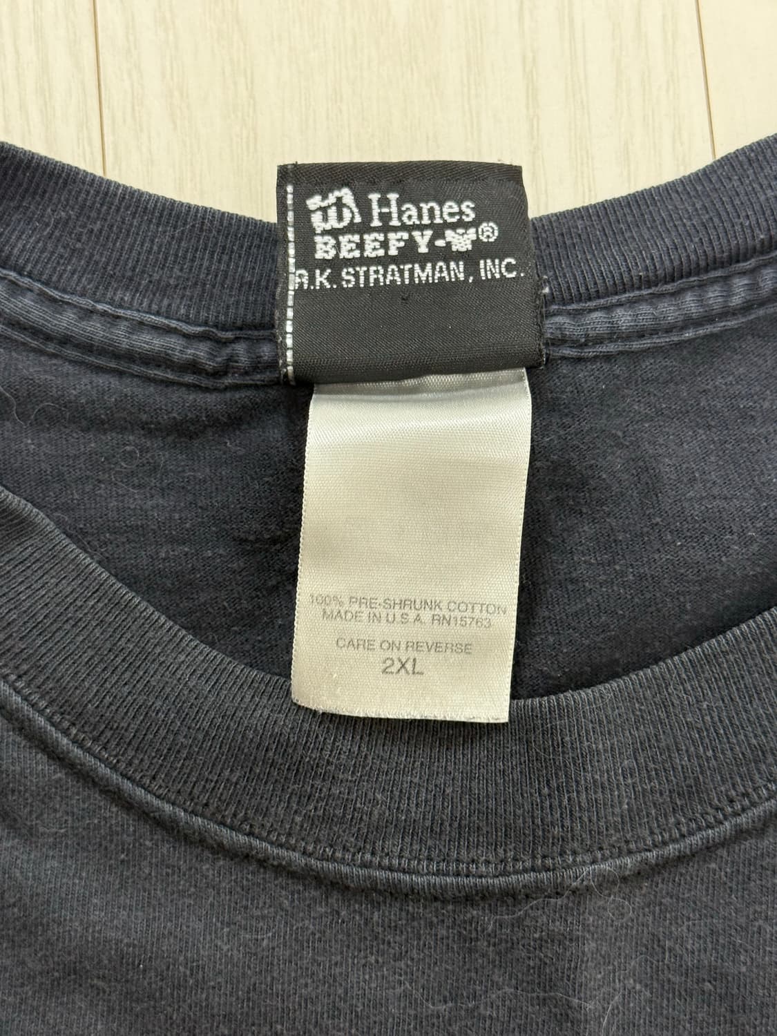 00s 할리 데이비슨 블루 쉴드 티셔츠 2XL 상품이미지5