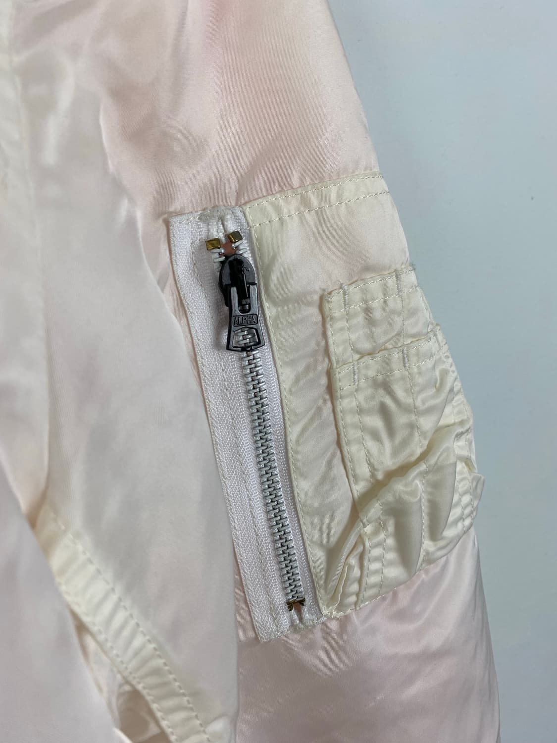 알파인더스트리 MA-1 플라이트 자켓 화이트 S 상품이미지3