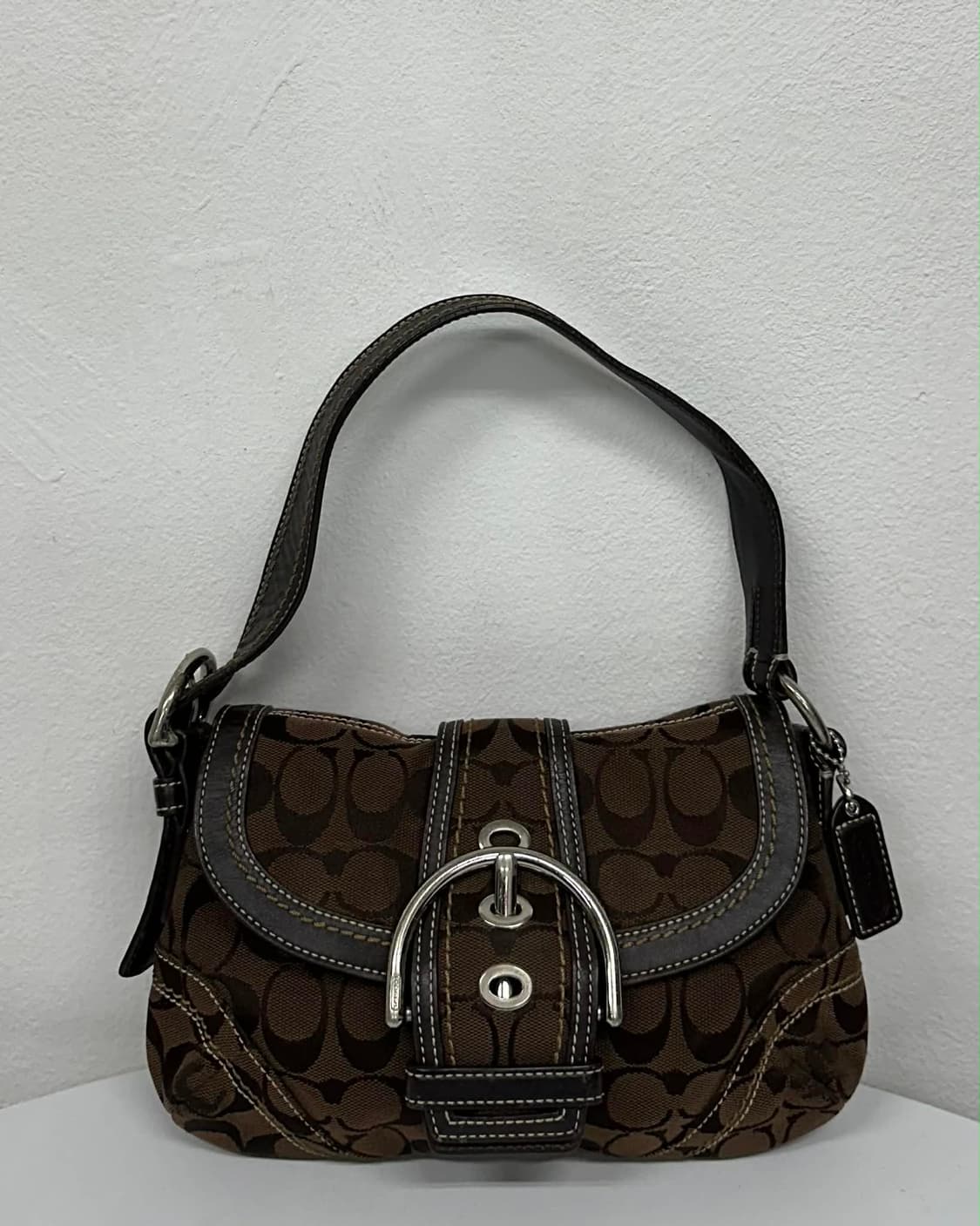 코치 브라운 빅버클 자가드 숄더 & 토트백 상품이미지1