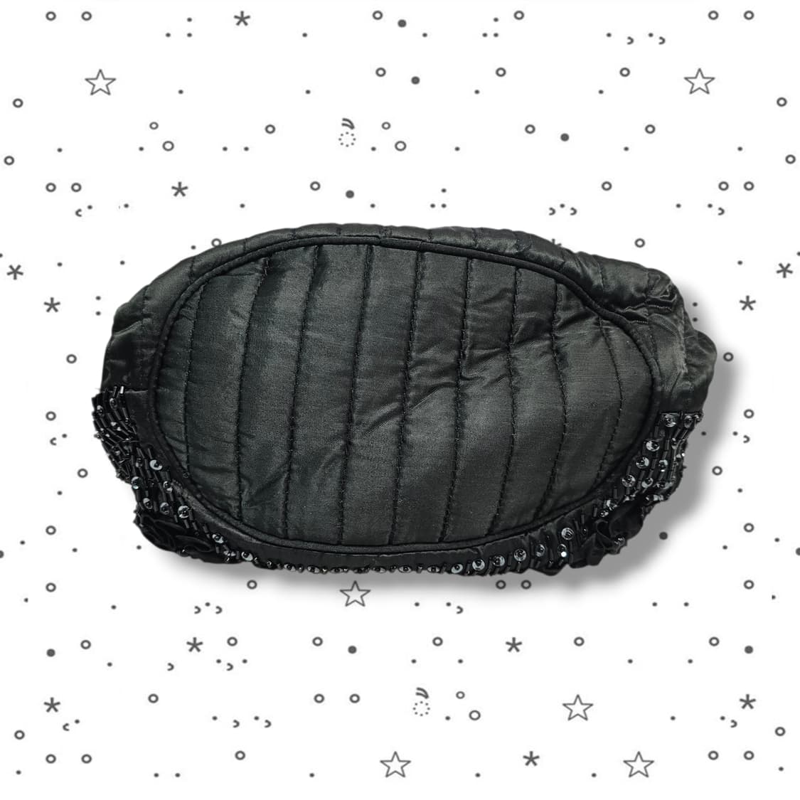 VTG 블랙 로즈 비즈 스팽글 핸드백 상품이미지6