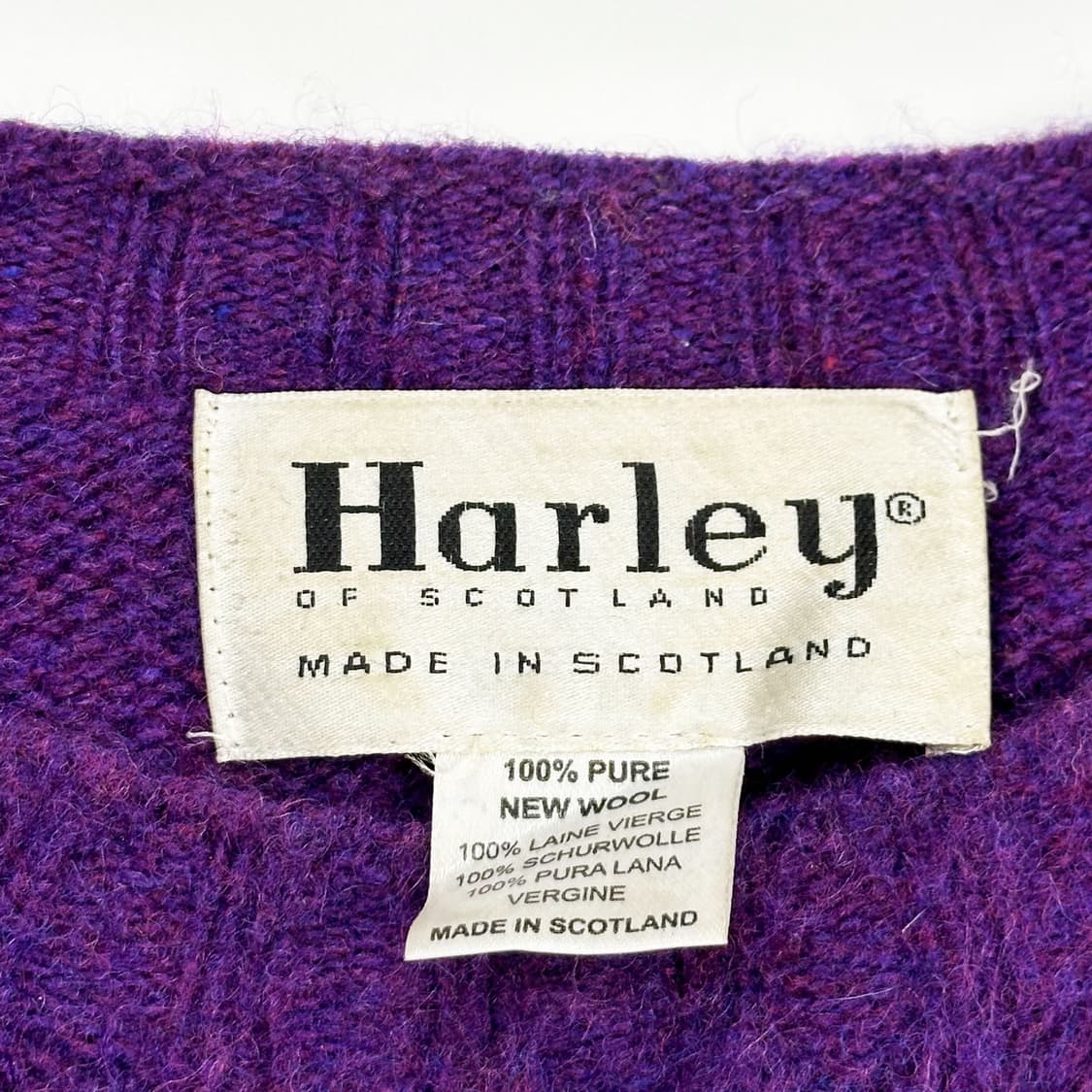 made in 스코틀랜드 빈티지 퓨어 울 니트 퍼플 M 상품이미지4
