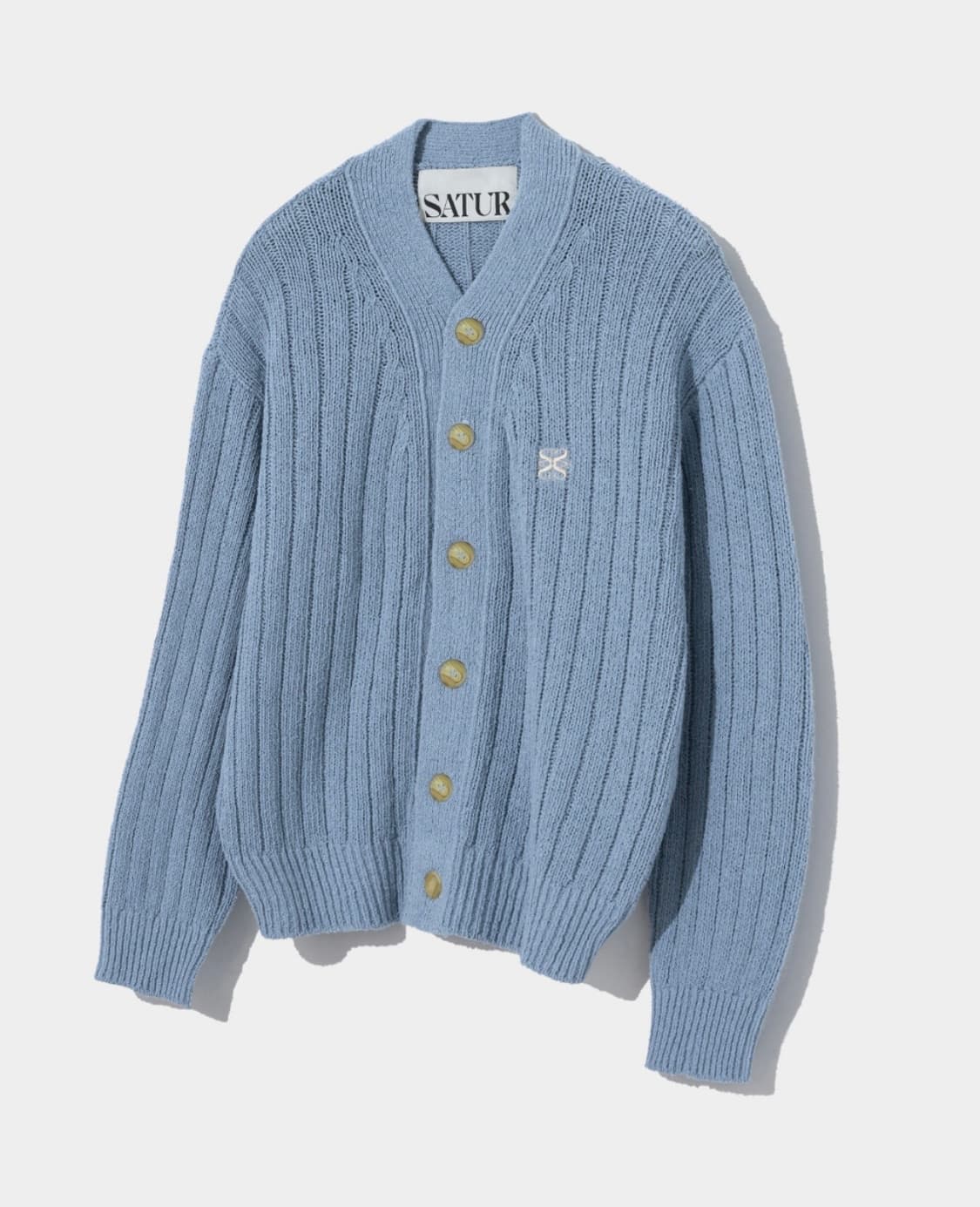 세터 파로 오버사이즈 부클 가디건 에메랄드 블루 L   상품이미지1