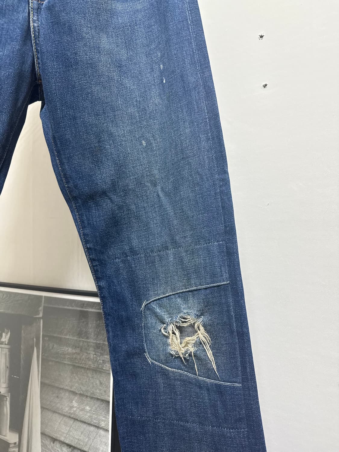 Lvc 701 인디고 워싱데미지 리바이스진 상품이미지5