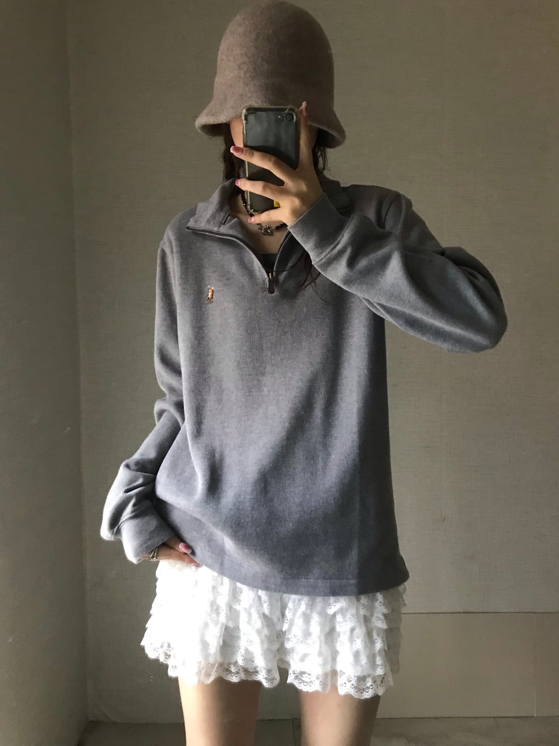 폴로 그레이 반집업 상품이미지5