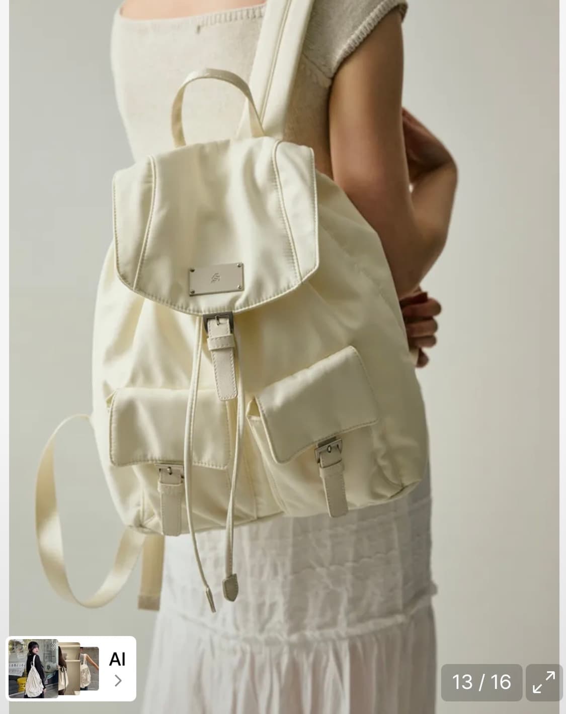 SYMBOL NYLON BACKPACK[IVORY] 상품이미지1