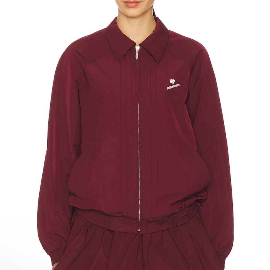 구매) 슈슈통 턱 디테일 스포츠 자켓 버건디 상품이미지1