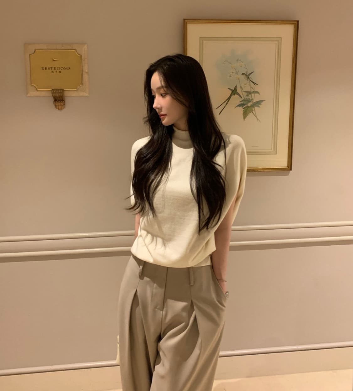 오브제스트 Clean Veil Knit Cape - Ivory 상품이미지5