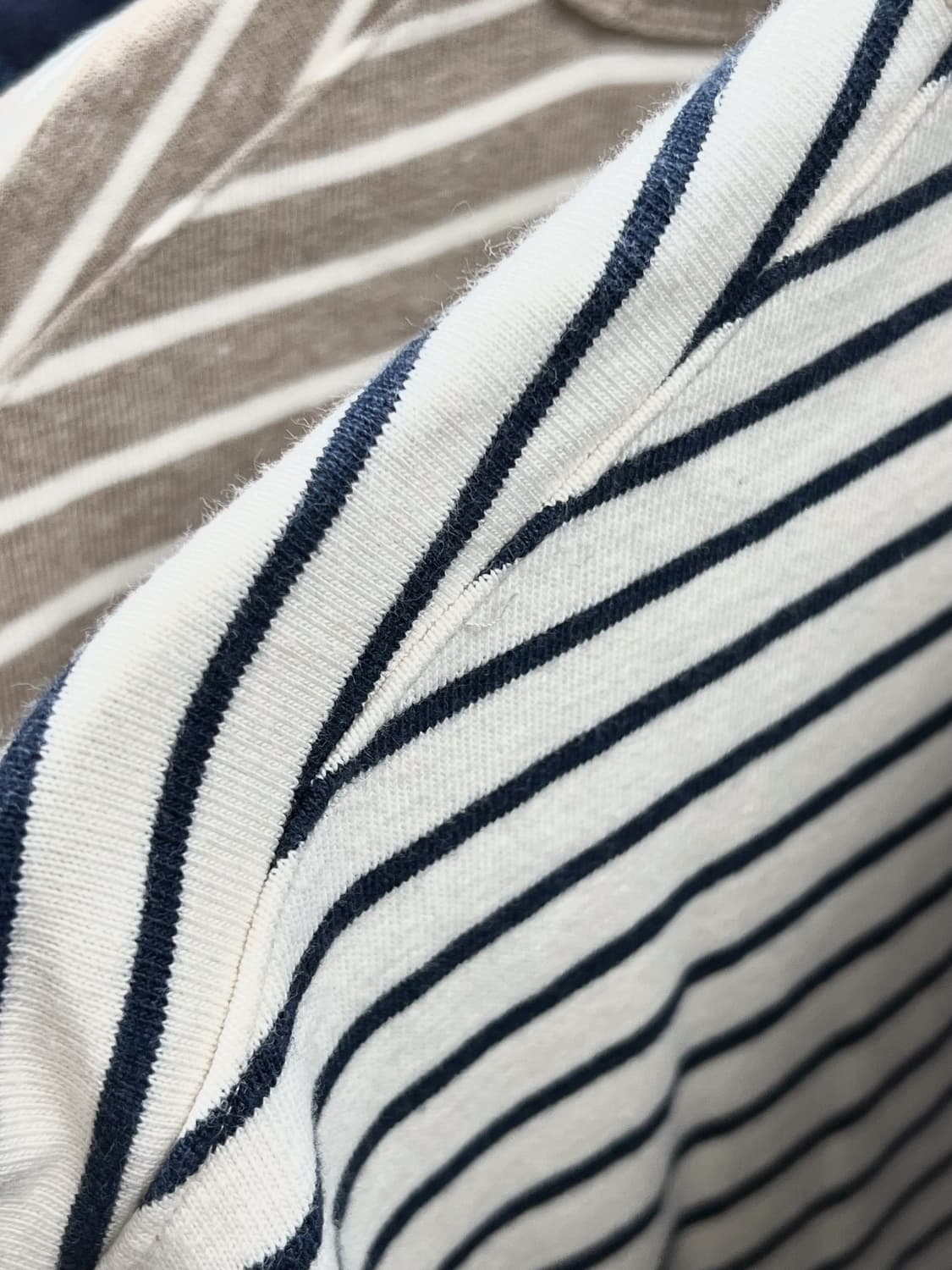 (KR/3) 러프사이드 스트라이프 반팔 네이비 상품이미지4