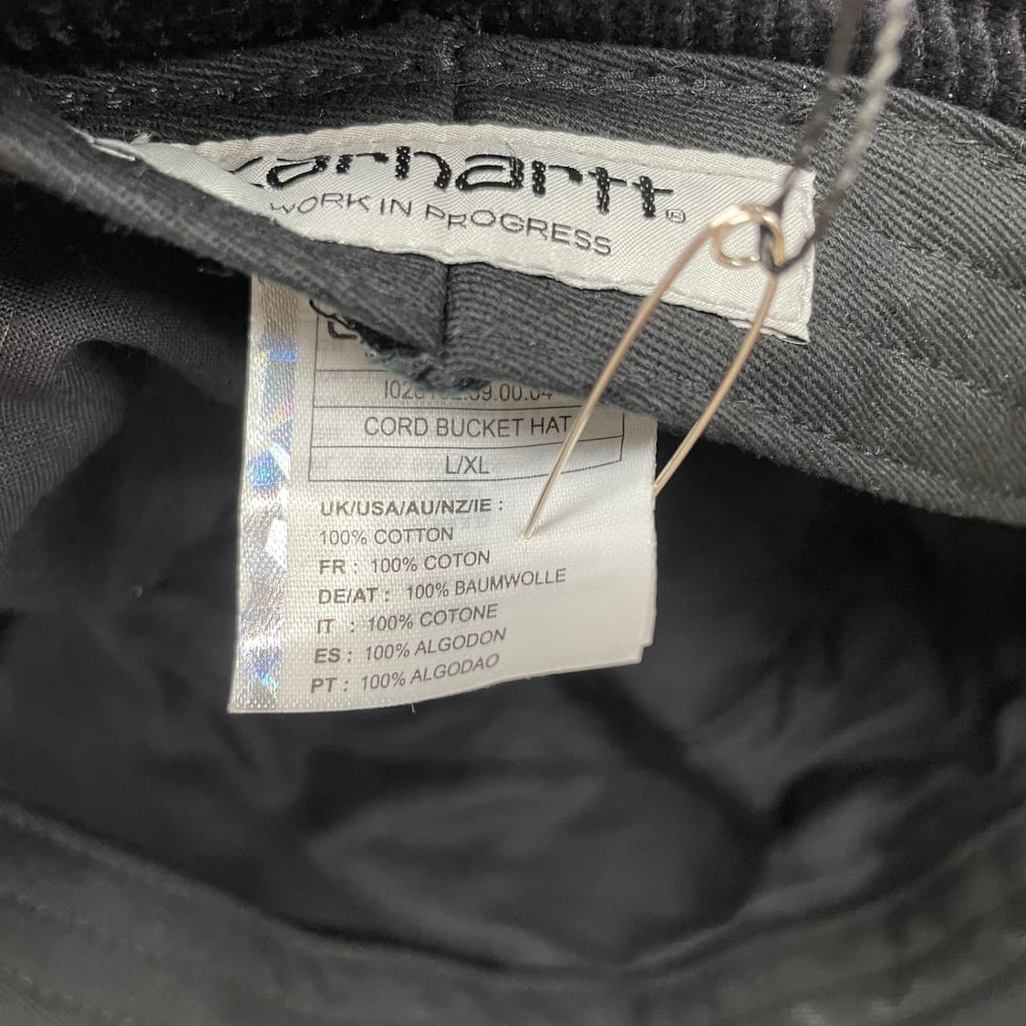 칼하트 코듀로이 버킷햇 블랙 L/XL 상품이미지4