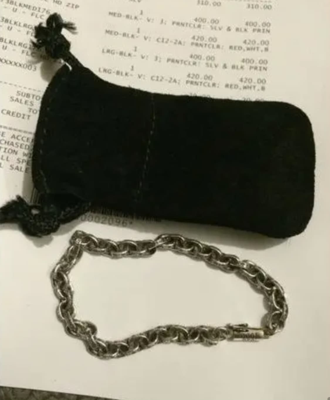 크롬하츠 팔찌 페이퍼 체인 실버 상품이미지3