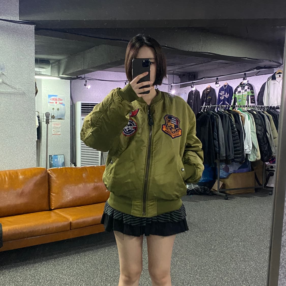 펜타곤 카키 Ma-1 항공 봄버 점퍼 B2788 상품이미지1