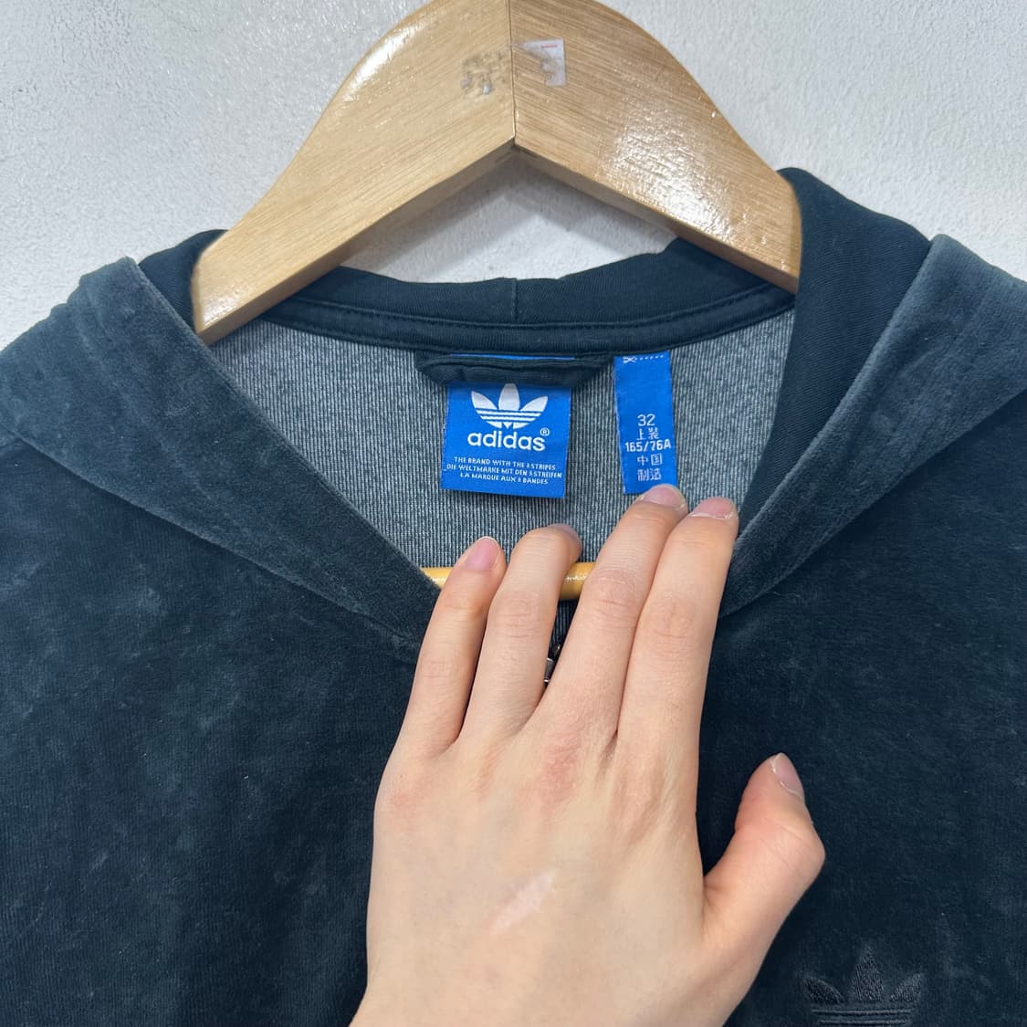 아디다스 벨벳 후드져지 상품이미지2