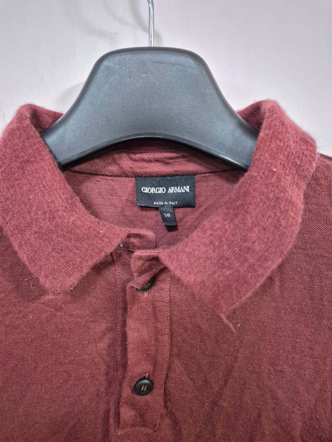조르지오 아르마니 반팔 셔츠 버건디 (58) 상품이미지6