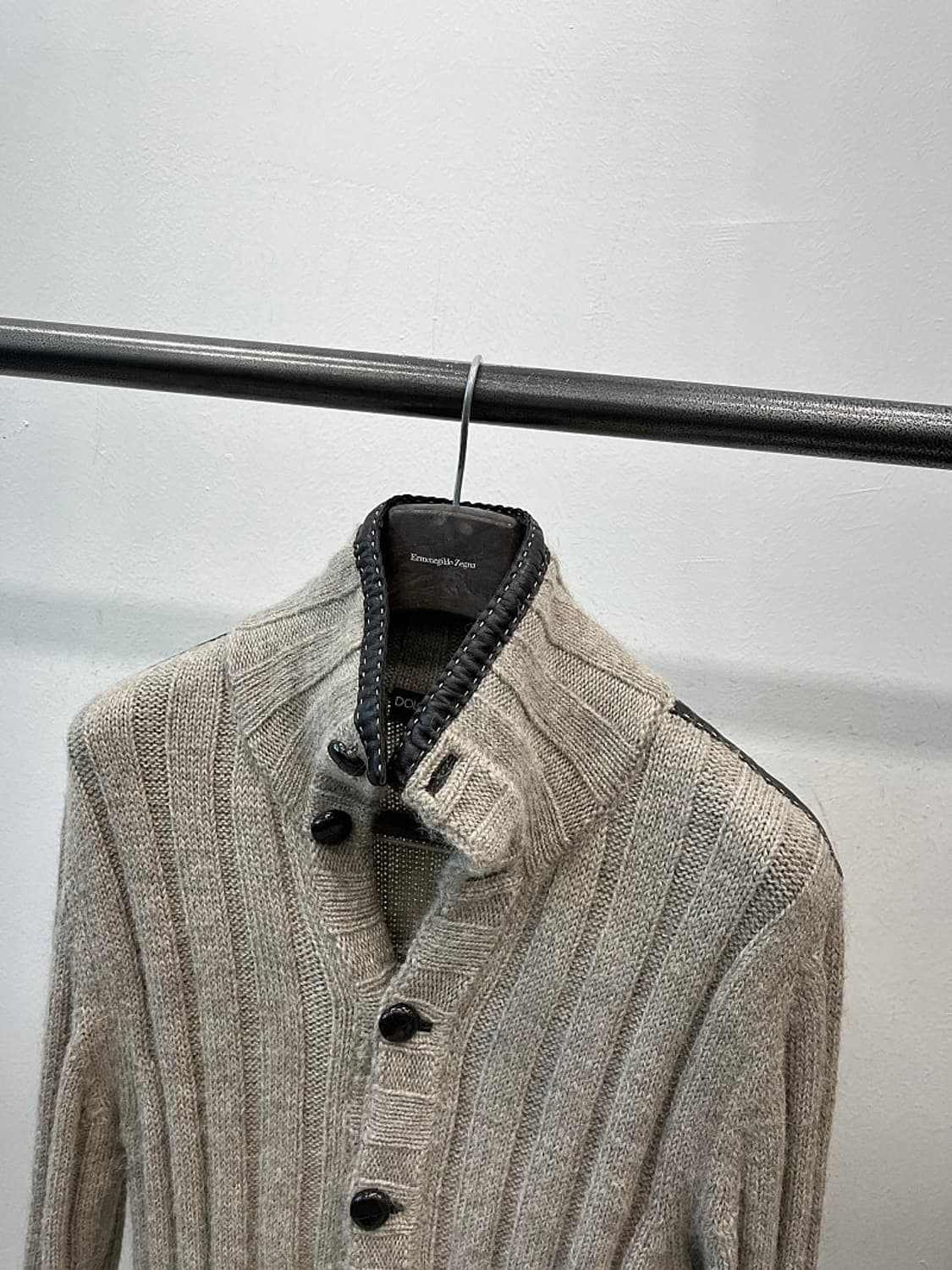 105) 돌체앤가바나 가죽믹스 니트가디건  상품이미지4