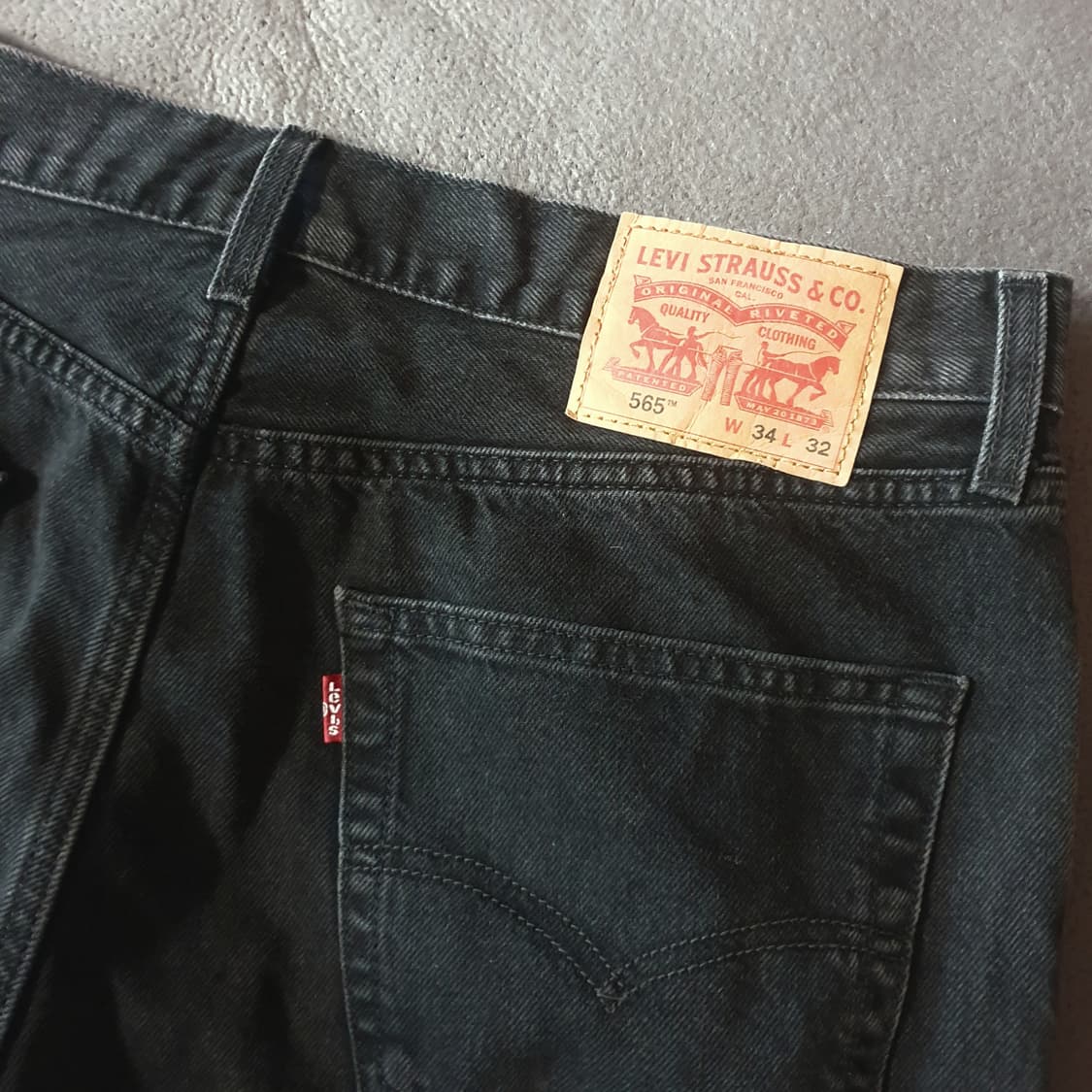 빈티지 리바이스 565 블랙진 데님 팬츠 W34 L32 상품이미지2