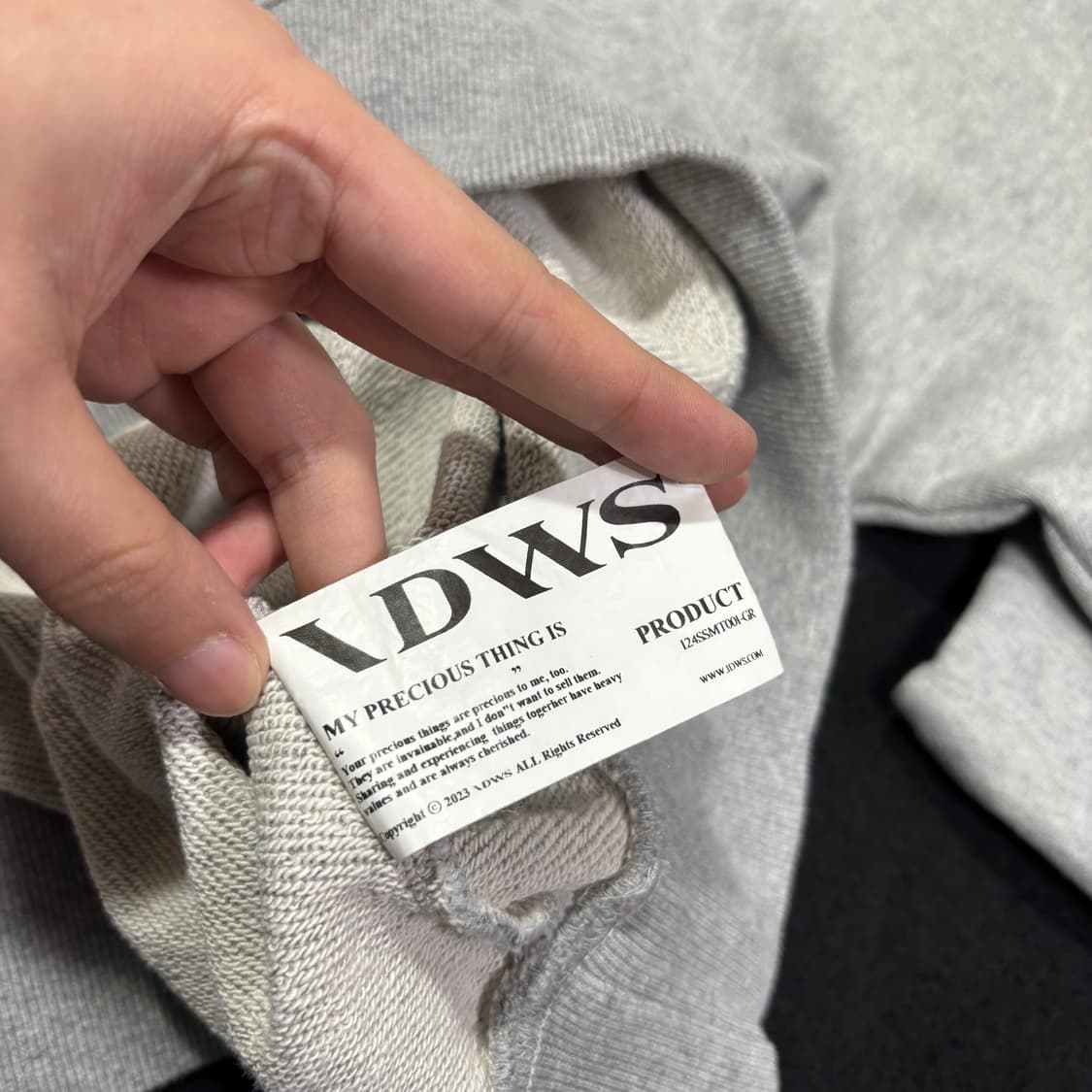 2 L IDWS 아이돈워너셀 그레이 그래픽 맨투맨 상품이미지5