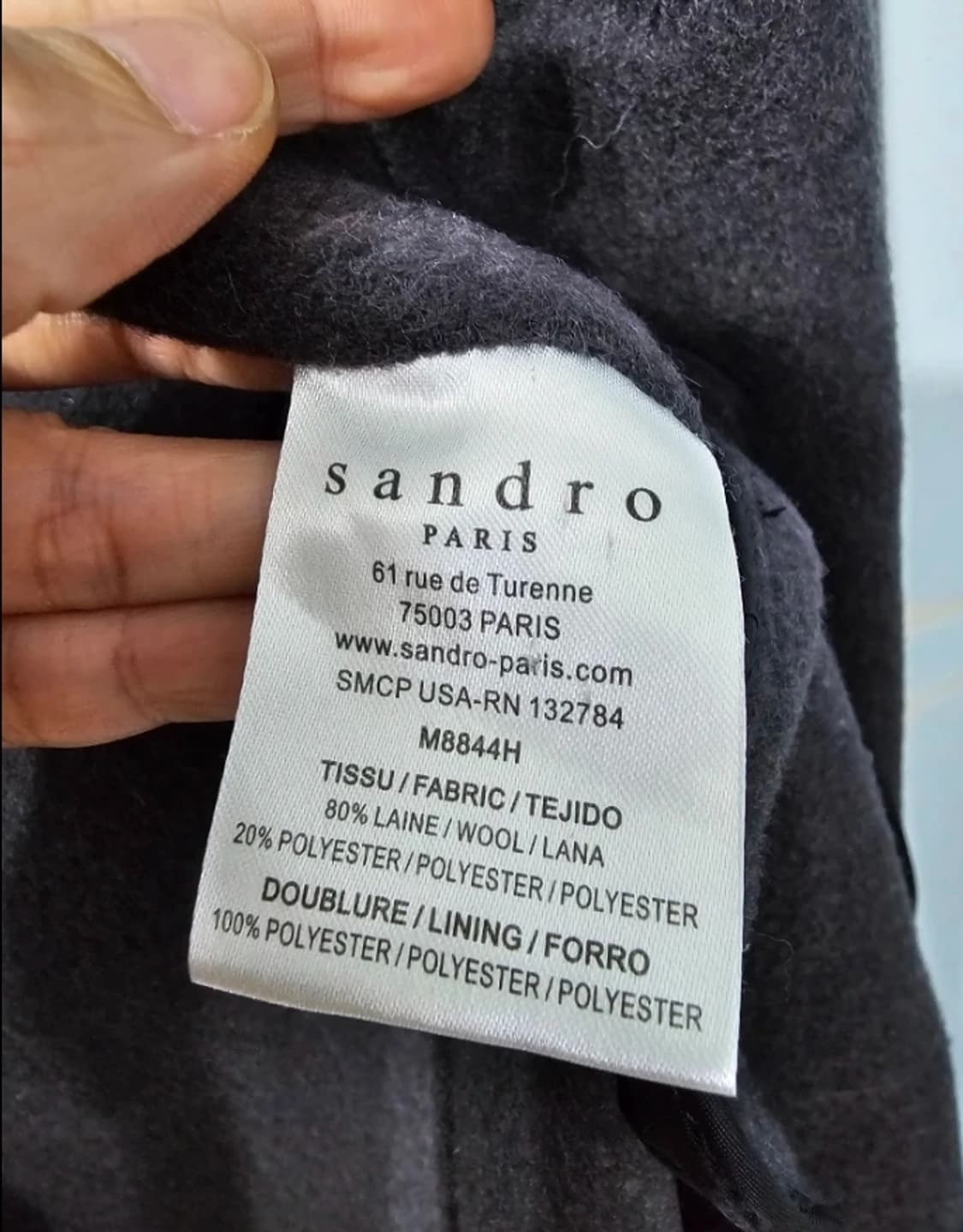 Sandro 파리 롱 코트 ~66 상품이미지8