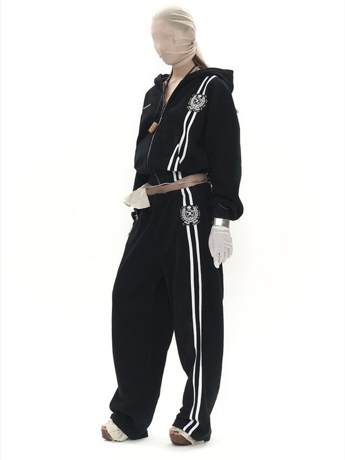 M 604service 604서비스 스쿨로고 트랙팬츠 상품이미지2