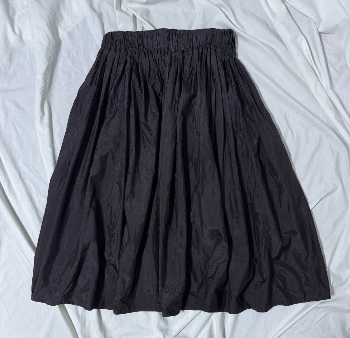 빈티지 질 샌더 나일론 실크 플리츠 플레어 스커트 2023 상품이미지2